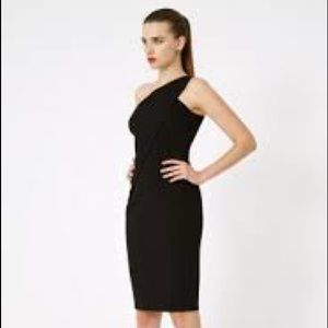 NWT AQ/AQ Black One Shoulder Mini Dress